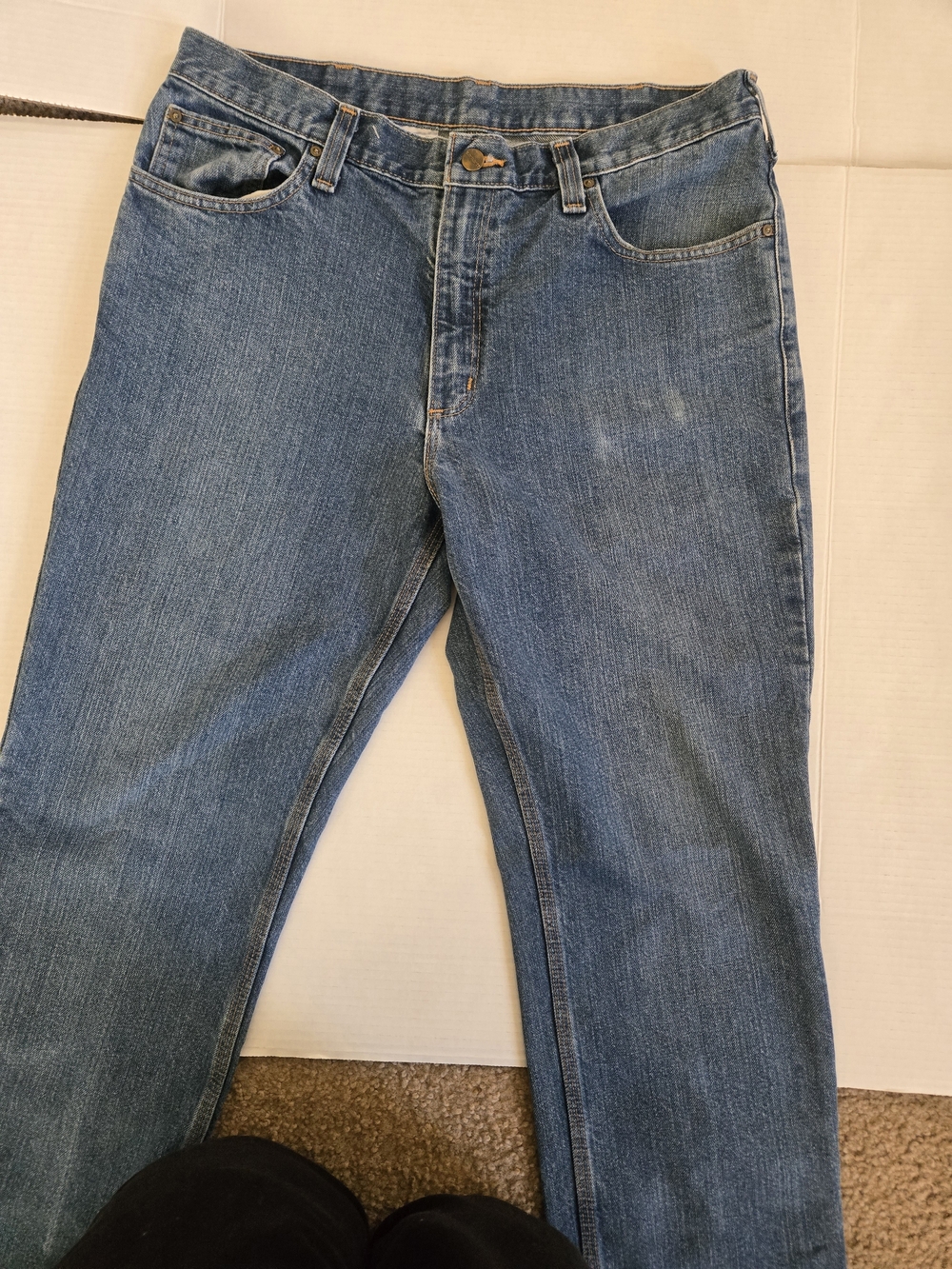 Carhartt Men's Denim Straight Leg Jeans in Blue - Picture 3 of 10